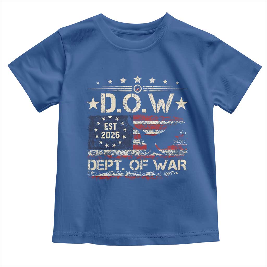 Dept Of War Est 2025 Toddler T Shirt DOW Military Patriotic American Flag - Wonder Print Shop