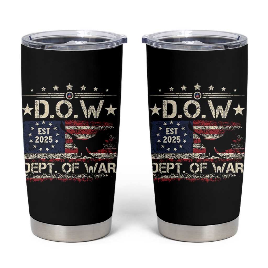 Dept Of War Est 2025 Tumbler Cup DOW Military Patriotic American Flag - Wonder Print Shop