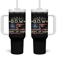 Dept Of War Est 2025 Tumbler With Handle DOW Military Patriotic American Flag - Wonder Print Shop