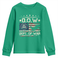 Dept Of War Est 2025 Youth Sweatshirt DOW Military Patriotic American Flag - Wonder Print Shop