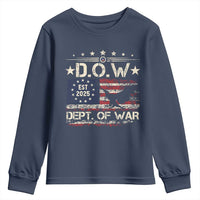 Dept Of War Est 2025 Youth Sweatshirt DOW Military Patriotic American Flag - Wonder Print Shop