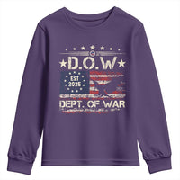 Dept Of War Est 2025 Youth Sweatshirt DOW Military Patriotic American Flag - Wonder Print Shop