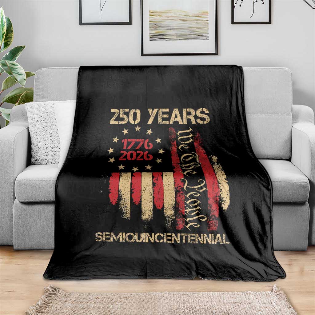 250 Years Semiquincentennial Throw Blanket 250th America Anniversary Independence Day
