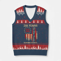 250 Years Semiquincentennial V-Neck Knit Sweater Vest 250th America Anniversary Independence Day
