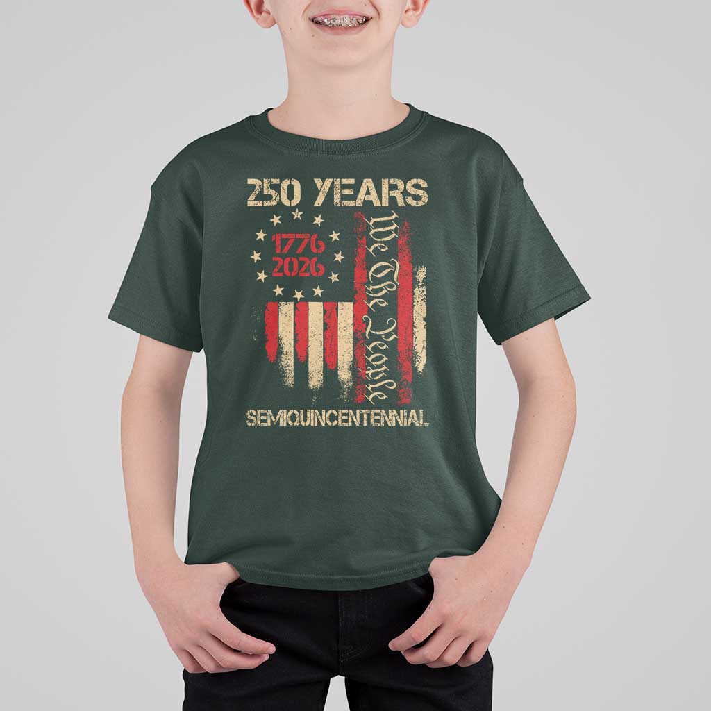 250 Years Semiquincentennial T Shirt For Kid 250th America Anniversary Independence Day
