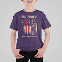 250 Years Semiquincentennial T Shirt For Kid 250th America Anniversary Independence Day