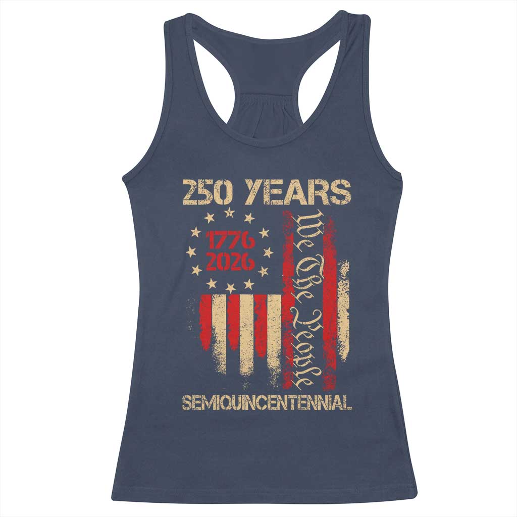 250 Years Semiquincentennial Racerback Tank Top 250th America Anniversary Independence Day
