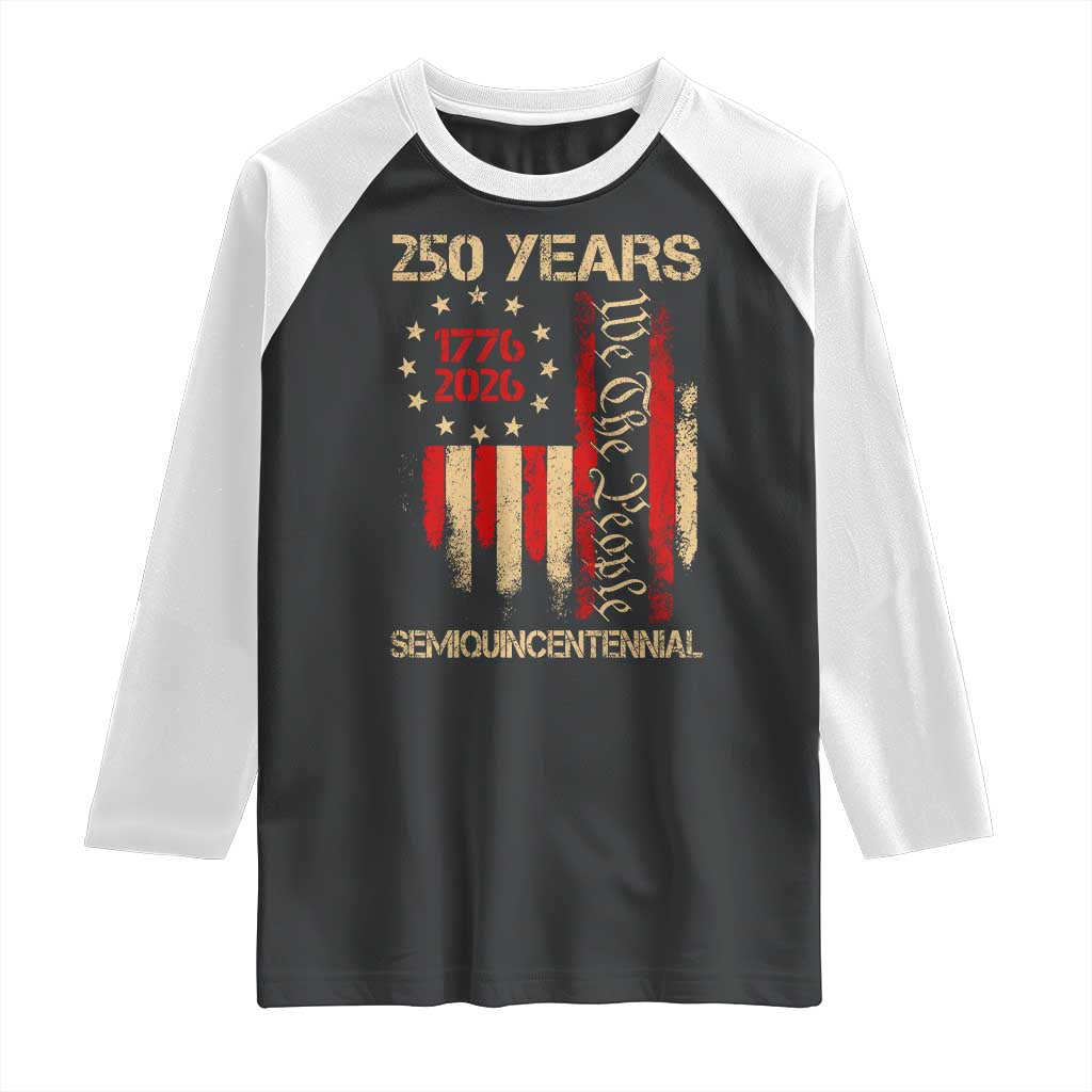 250 Years Semiquincentennial Raglan Shirt 250th America Anniversary Independence Day