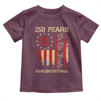 250 Years Semiquincentennial Toddler T Shirt 250th America Anniversary Independence Day