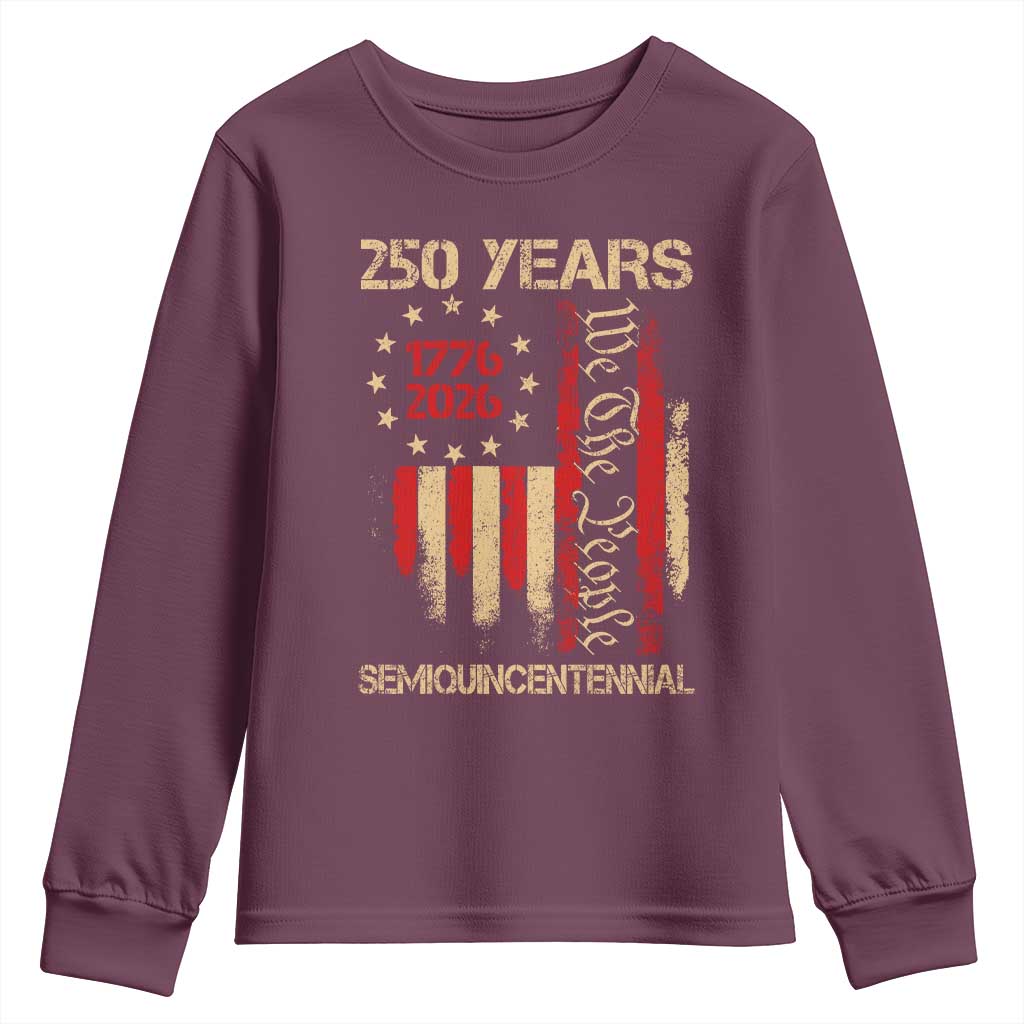 250 Years Semiquincentennial Youth Sweatshirt 250th America Anniversary Independence Day