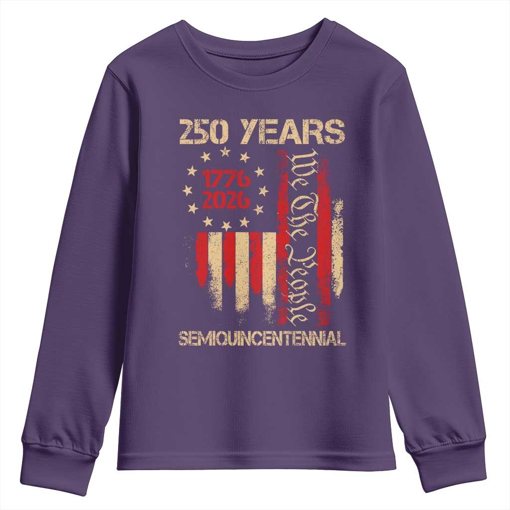250 Years Semiquincentennial Youth Sweatshirt 250th America Anniversary Independence Day