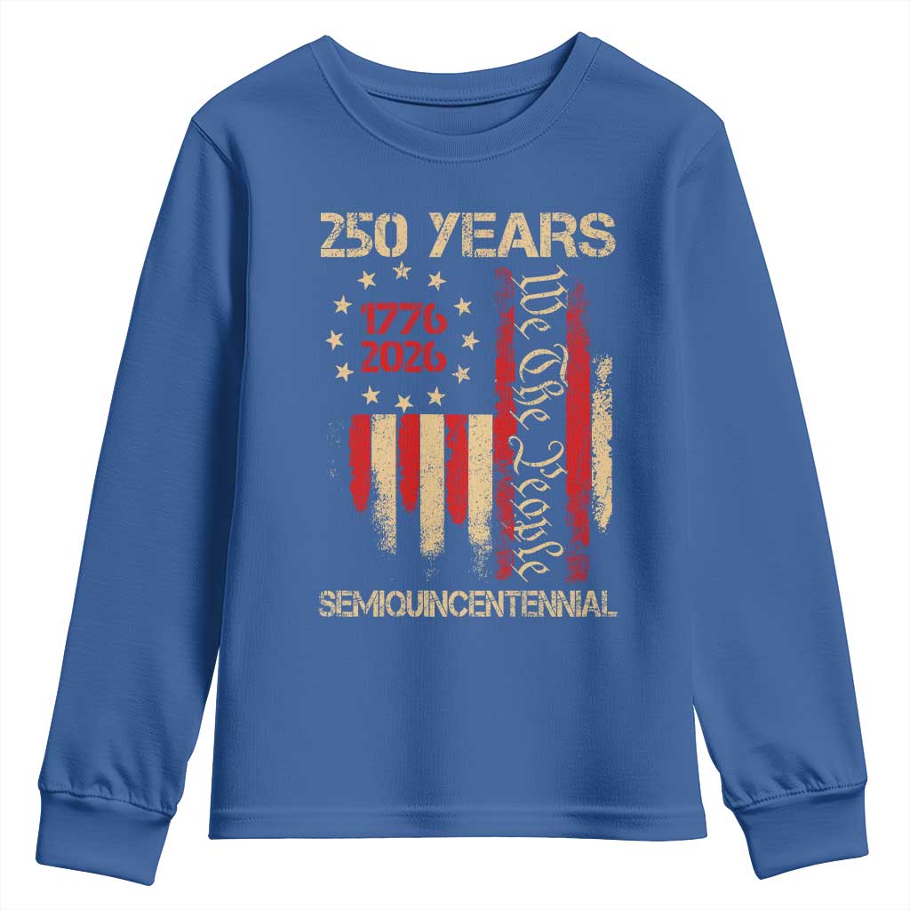 250 Years Semiquincentennial Youth Sweatshirt 250th America Anniversary Independence Day