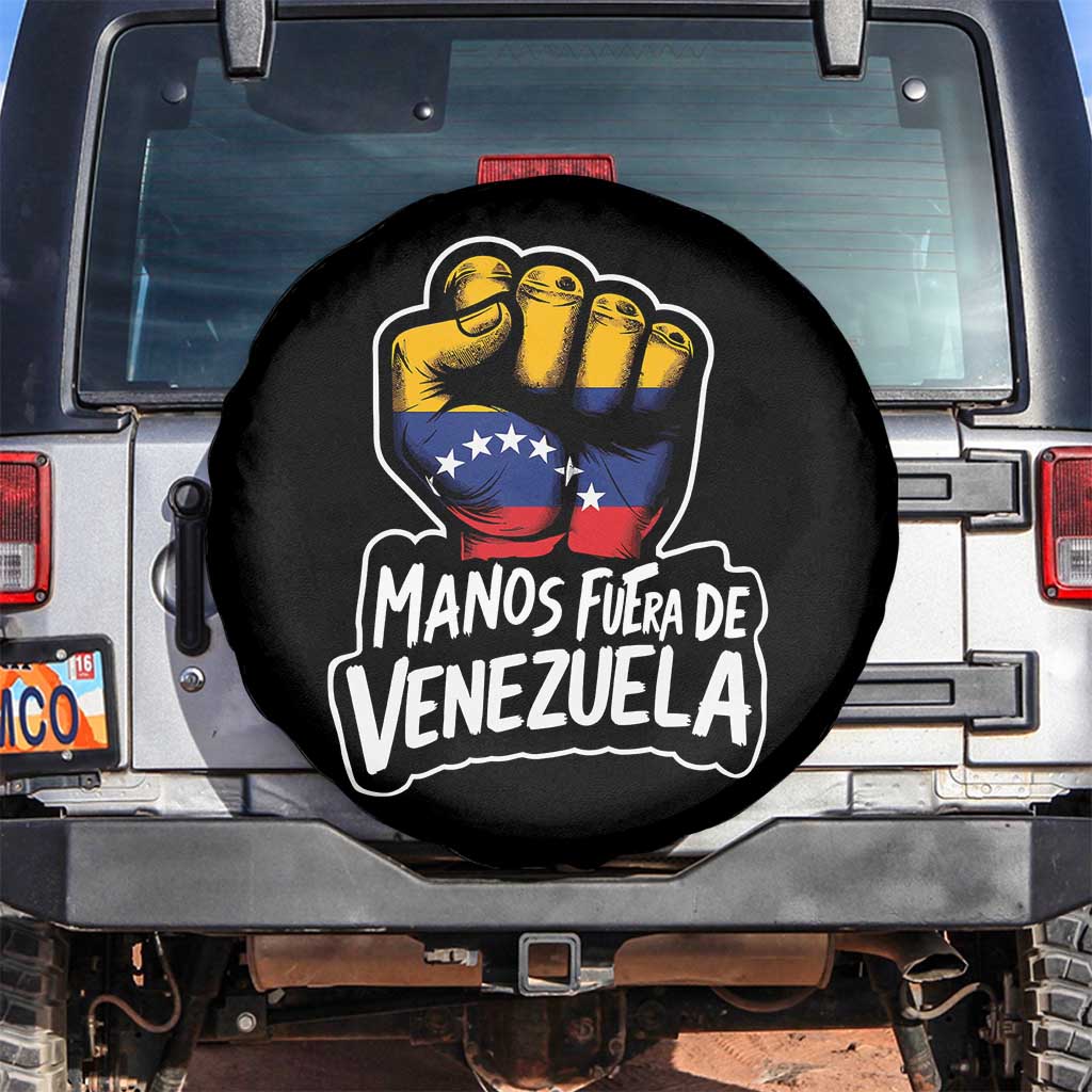 Manos Fuera De Venezuela Spare Tire Cover Venezuelan Flag - Wonder Print Shop