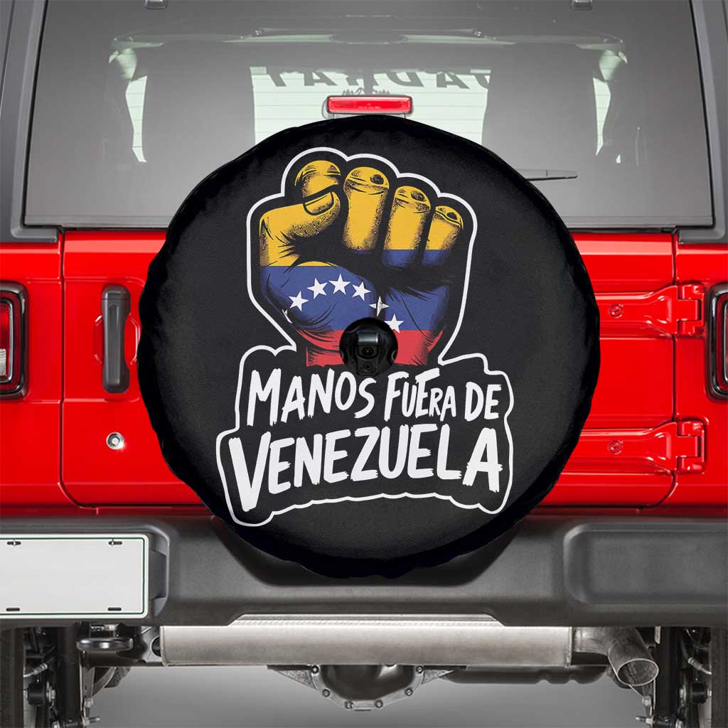 Manos Fuera De Venezuela Spare Tire Cover Venezuelan Flag - Wonder Print Shop