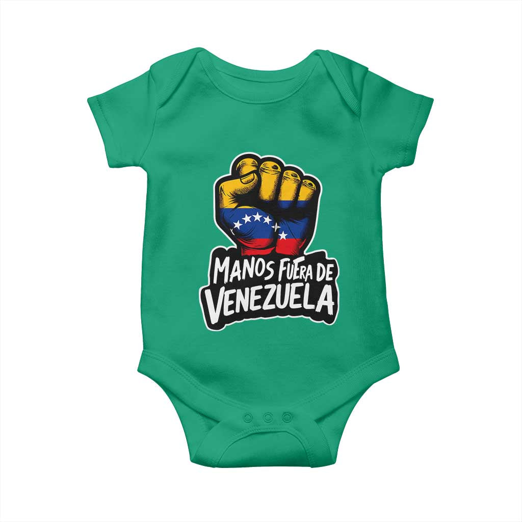 Manos Fuera De Venezuela Baby Onesie Venezuelan Flag - Wonder Print Shop
