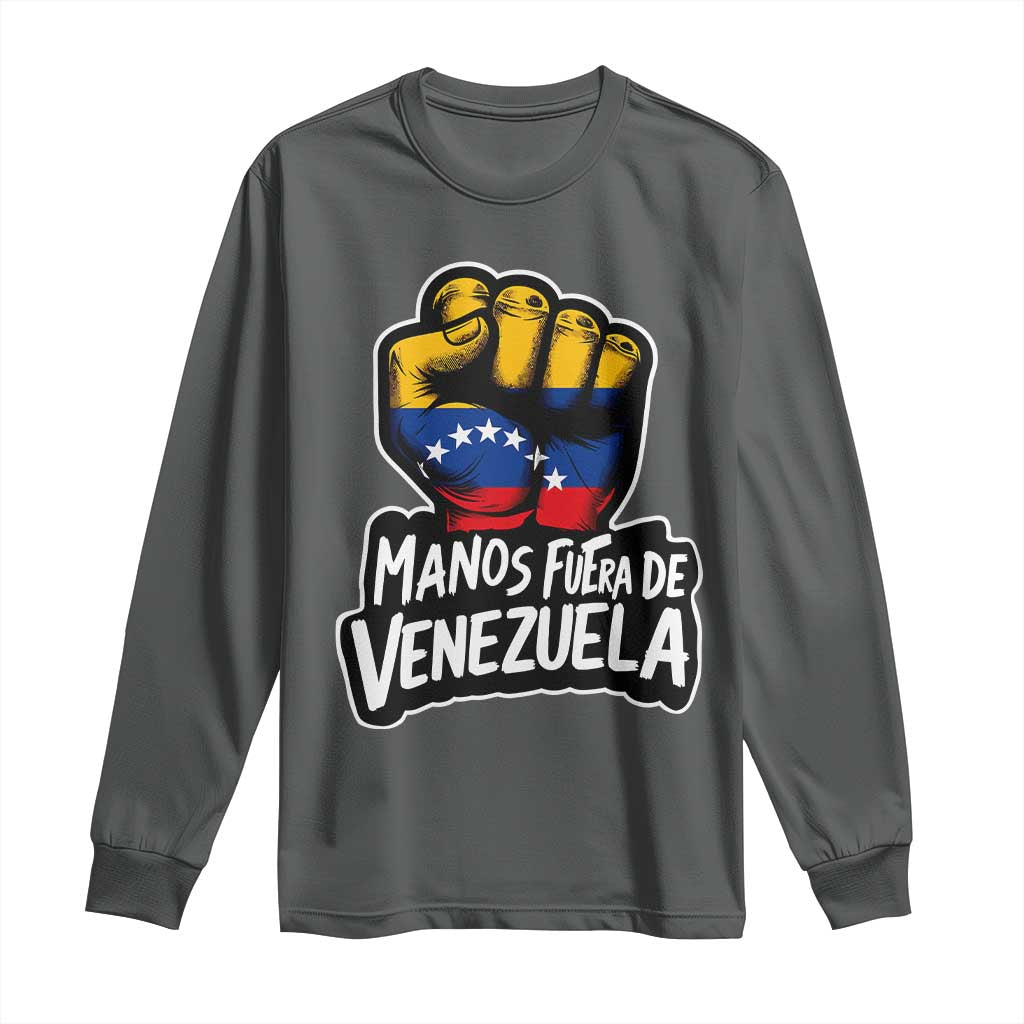 Manos Fuera De Venezuela Long Sleeve Shirt Venezuelan Flag - Wonder Print Shop