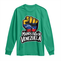 Manos Fuera De Venezuela Long Sleeve Shirt Venezuelan Flag - Wonder Print Shop