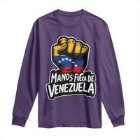 Manos Fuera De Venezuela Long Sleeve Shirt Venezuelan Flag - Wonder Print Shop