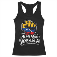 Manos Fuera De Venezuela Racerback Tank Top Venezuelan Flag - Wonder Print Shop