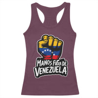 Manos Fuera De Venezuela Racerback Tank Top Venezuelan Flag - Wonder Print Shop