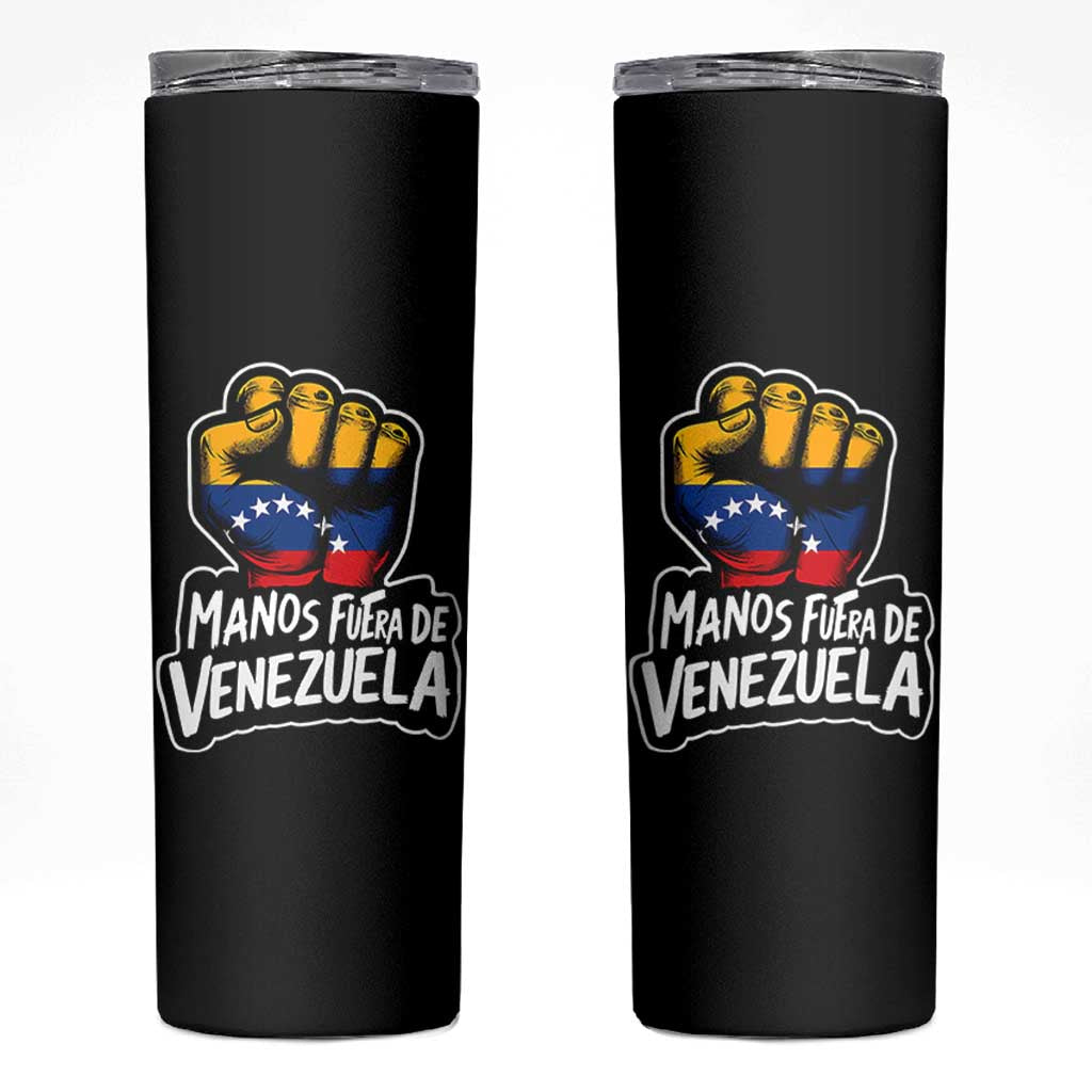 Manos Fuera De Venezuela Skinny Tumbler Venezuelan Flag - Wonder Print Shop