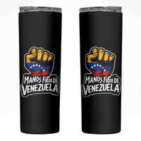 Manos Fuera De Venezuela Skinny Tumbler Venezuelan Flag - Wonder Print Shop