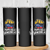 Manos Fuera De Venezuela Skinny Tumbler Venezuelan Flag - Wonder Print Shop