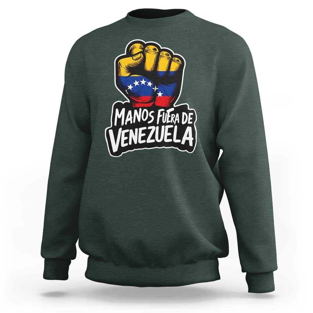 Manos Fuera De Venezuela Sweatshirt Venezuelan Flag - Wonder Print Shop