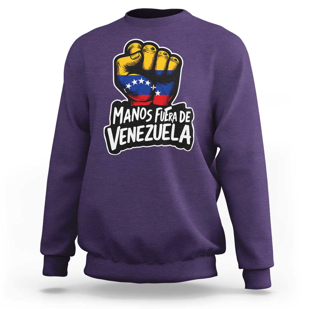 Manos Fuera De Venezuela Sweatshirt Venezuelan Flag - Wonder Print Shop