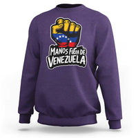 Manos Fuera De Venezuela Sweatshirt Venezuelan Flag - Wonder Print Shop