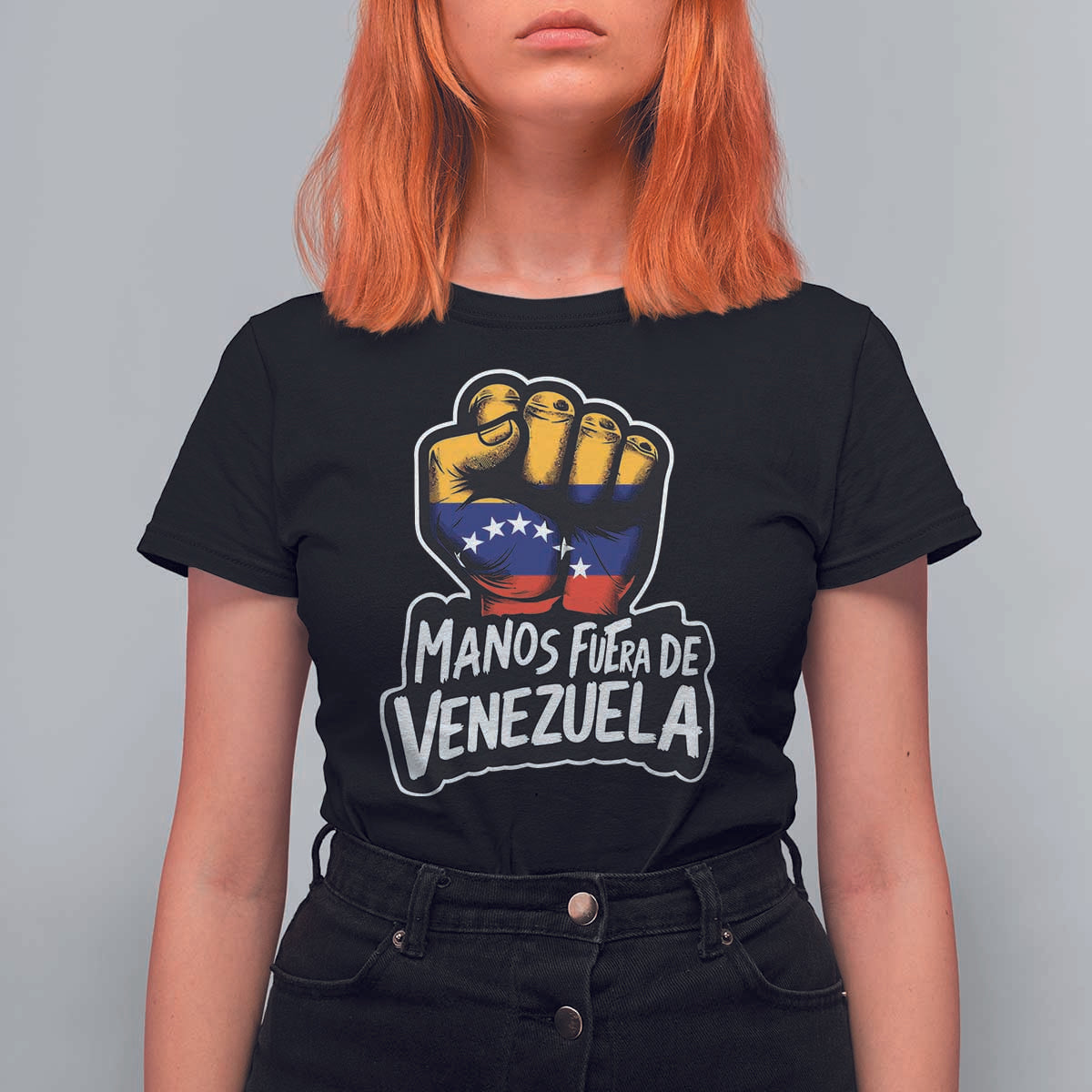 Manos Fuera De Venezuela T Shirt For Women Venezuelan Flag - Wonder Print Shop