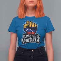 Manos Fuera De Venezuela T Shirt For Women Venezuelan Flag - Wonder Print Shop