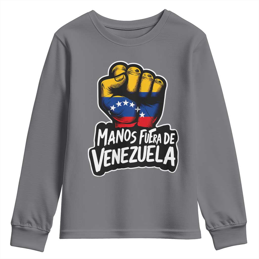 Manos Fuera De Venezuela Youth Sweatshirt Venezuelan Flag - Wonder Print Shop