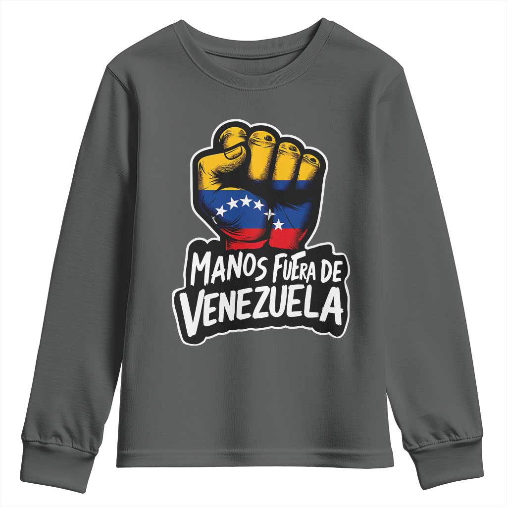 Manos Fuera De Venezuela Youth Sweatshirt Venezuelan Flag - Wonder Print Shop