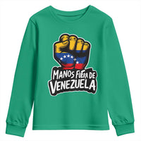 Manos Fuera De Venezuela Youth Sweatshirt Venezuelan Flag - Wonder Print Shop
