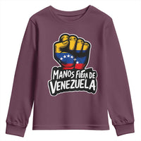Manos Fuera De Venezuela Youth Sweatshirt Venezuelan Flag - Wonder Print Shop