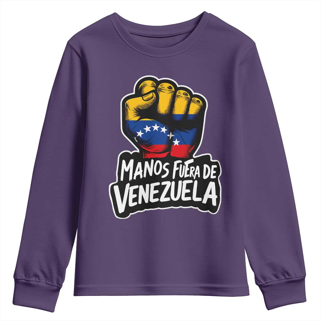 Manos Fuera De Venezuela Youth Sweatshirt Venezuelan Flag - Wonder Print Shop