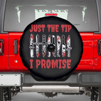 Funny Halloween Just The Tip I Promise Spare Tire Cover Horror Movie Knives - Wonder Print Shop