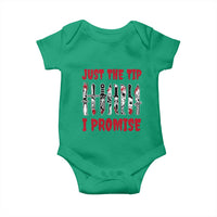 Funny Halloween Just The Tip I Promise Baby Onesie Horror Movie Knives - Wonder Print Shop