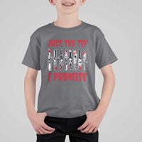 Funny Halloween Just The Tip I Promise T Shirt For Kid Horror Movie Knives - Wonder Print Shop