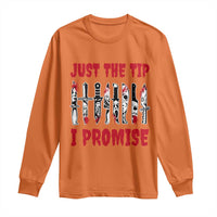 Funny Halloween Just The Tip I Promise Long Sleeve Shirt Horror Movie Knives - Wonder Print Shop