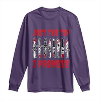 Funny Halloween Just The Tip I Promise Long Sleeve Shirt Horror Movie Knives - Wonder Print Shop