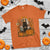 Halloween Vintage Patchwork Ghost Holding Black Cat Groovy Floral T Shirt - Wonder Print Shop