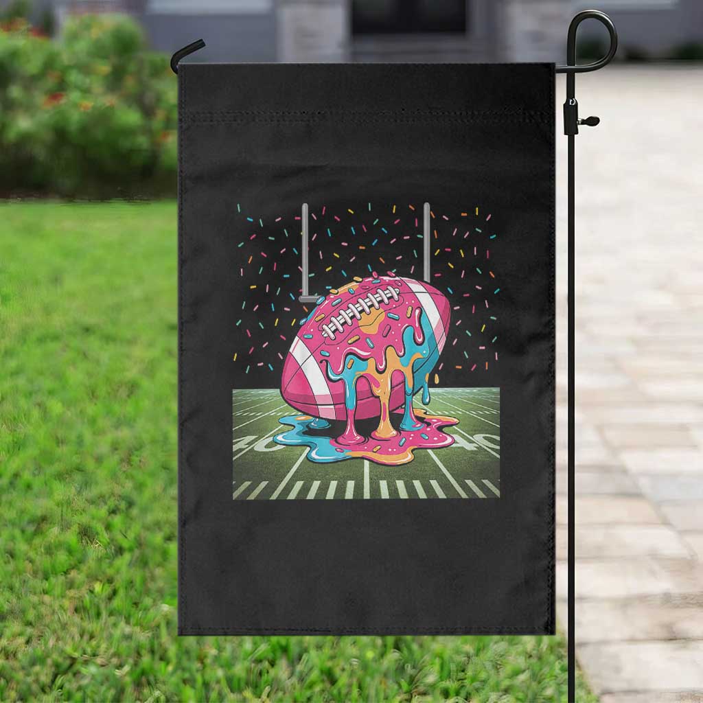 American Football Sprinkles Ice Cream Drip Field Goal Garden Flag - Wonder Print Shop