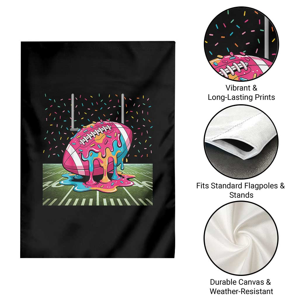 American Football Sprinkles Ice Cream Drip Field Goal Garden Flag - Wonder Print Shop