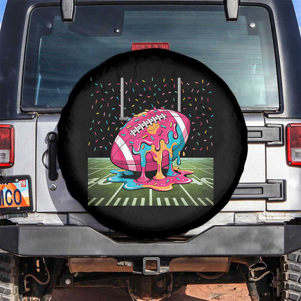 American Football Sprinkles Ice Cream Drip Field Goal Spare Tire Cover - Wonder Print Shop