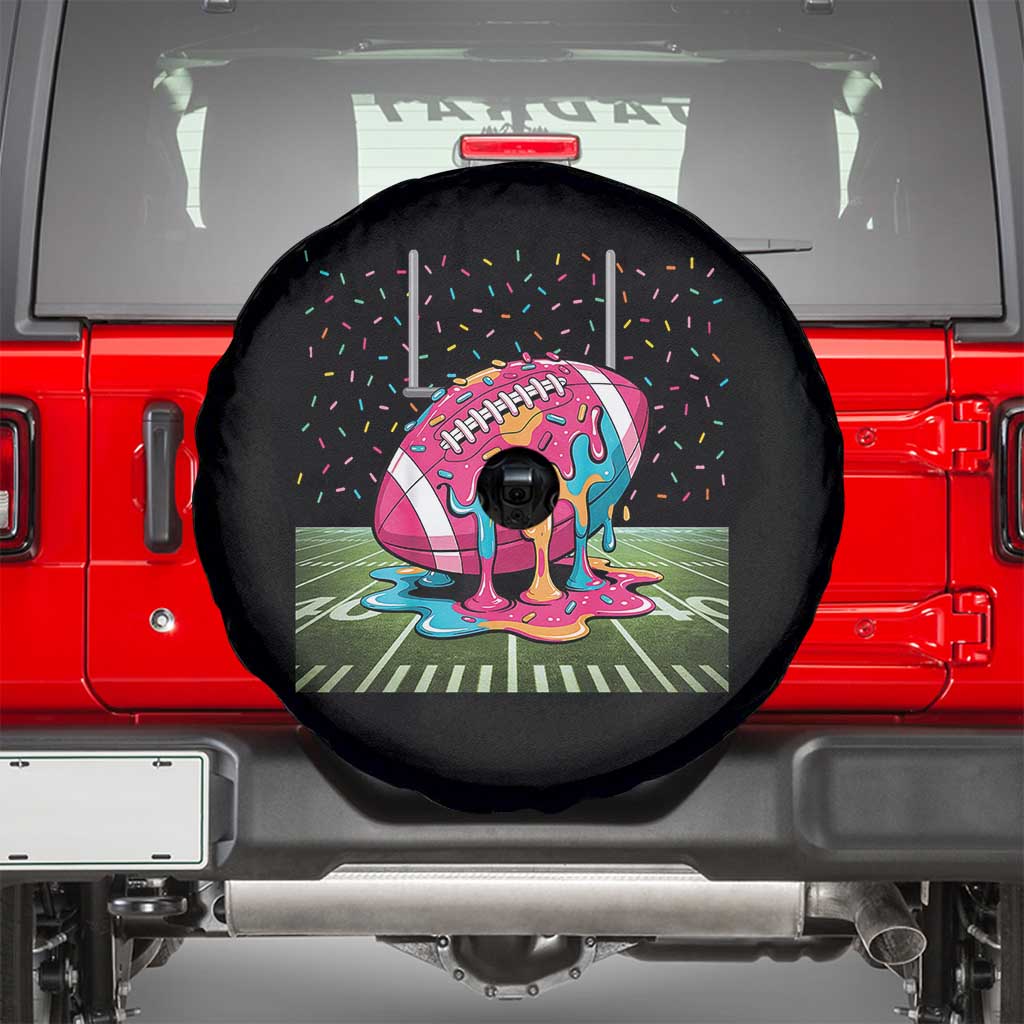 American Football Sprinkles Ice Cream Drip Field Goal Spare Tire Cover - Wonder Print Shop