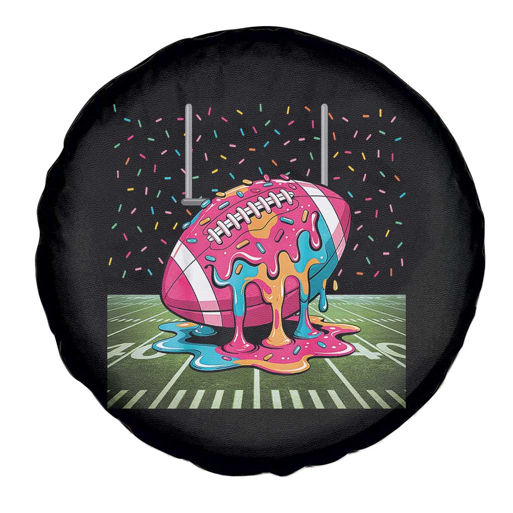 American Football Sprinkles Ice Cream Drip Field Goal Spare Tire Cover - Wonder Print Shop