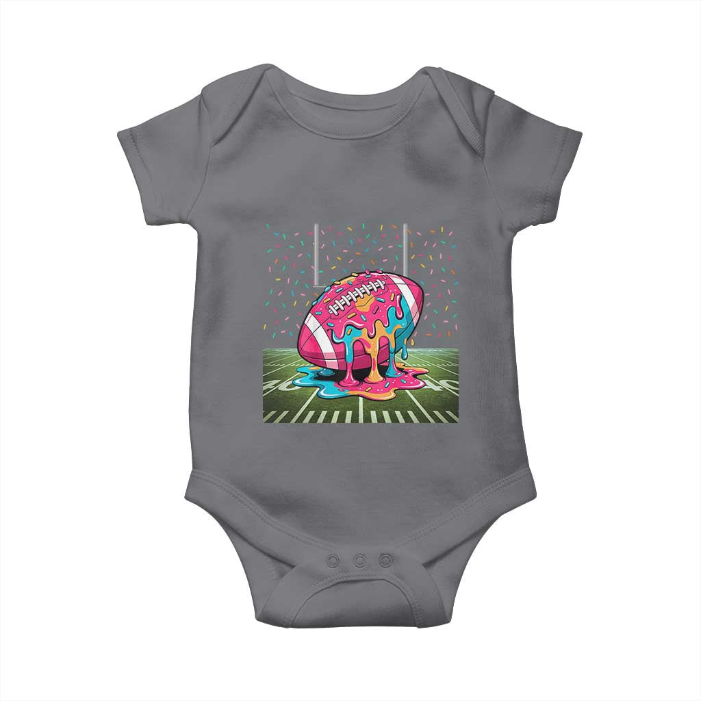 American Football Sprinkles Ice Cream Drip Field Goal Baby Onesie - Wonder Print Shop