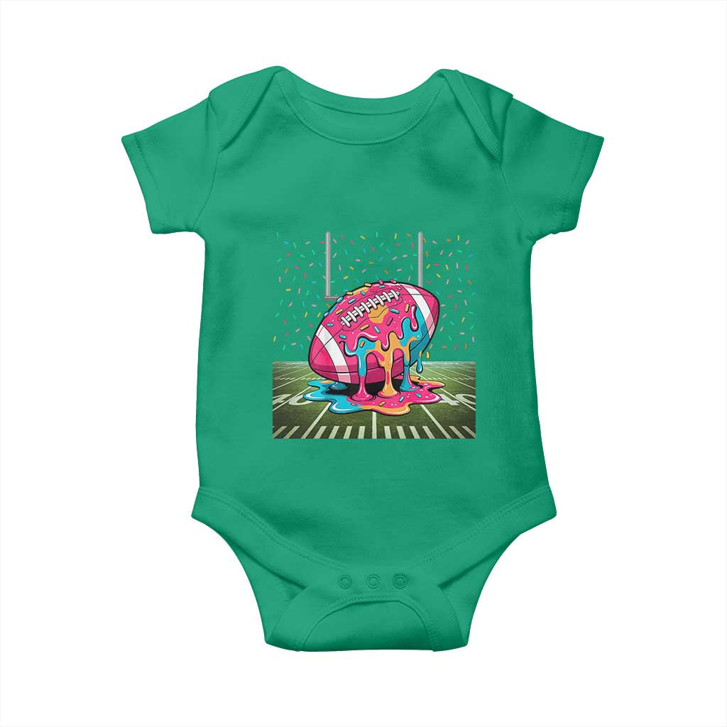 American Football Sprinkles Ice Cream Drip Field Goal Baby Onesie - Wonder Print Shop